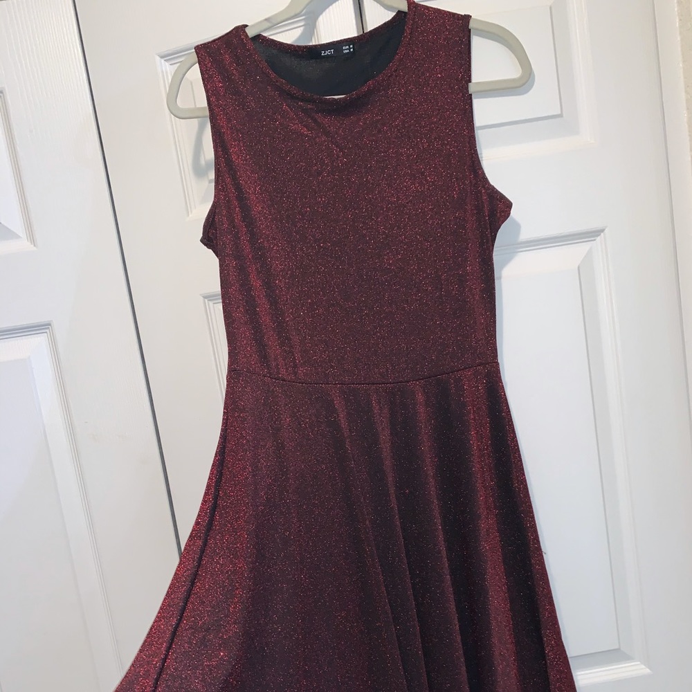 Burgundy cocktail dress